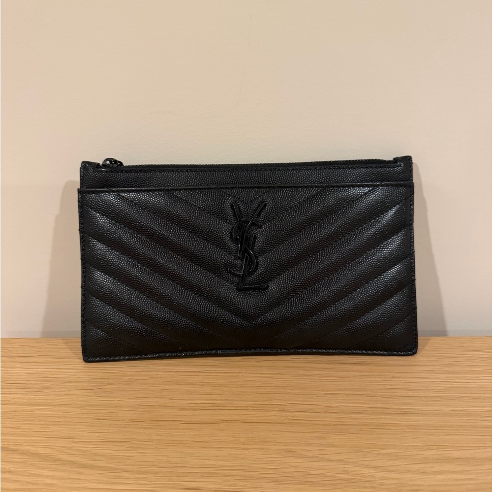 Saint Laurent YSL Monogram Cassandre Bill Pouch